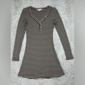 American Eagle Dress Womens Extra Small Thin Stripes Long Sleeve Pictures Fall